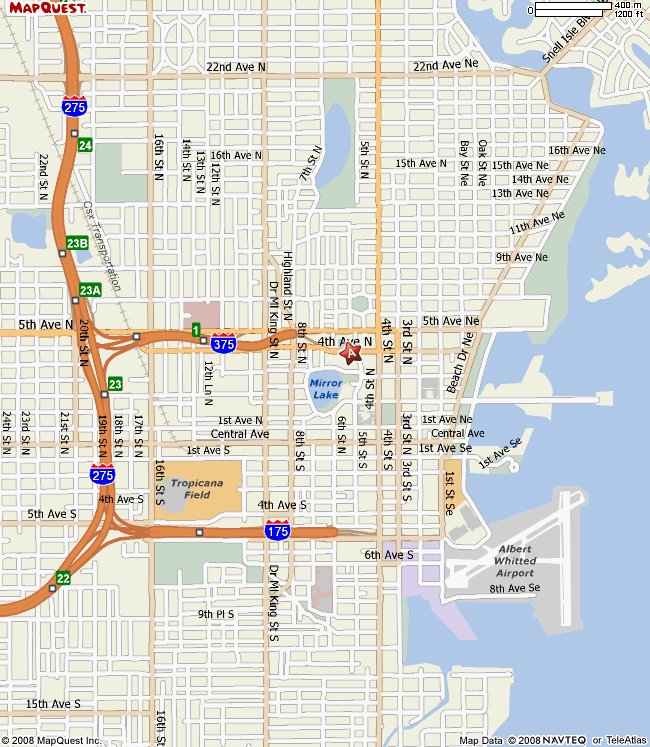 Map of St. Petersburg Coliseum, Tampa Bay FL